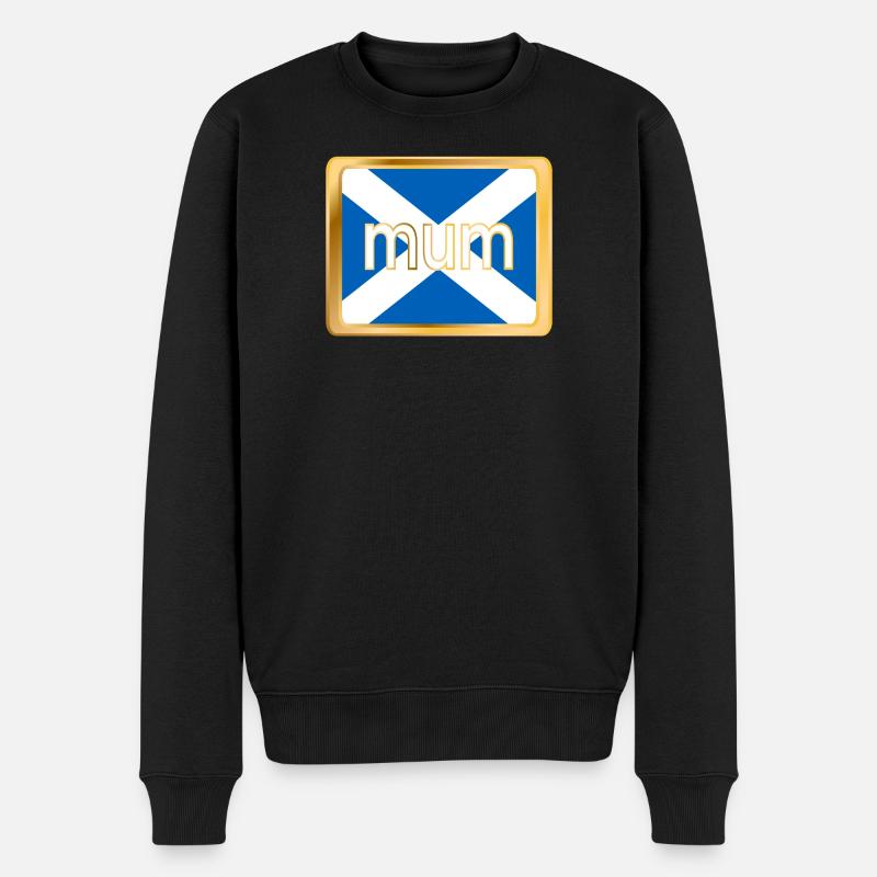 Schottische Mutter - Männer Premium Bio Pullover - Schwarz