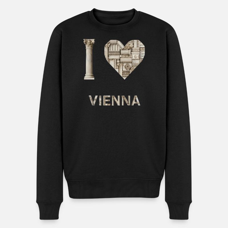 Wien – Monumentale Architektur - Männer Premium Bio Pullover - Schwarz