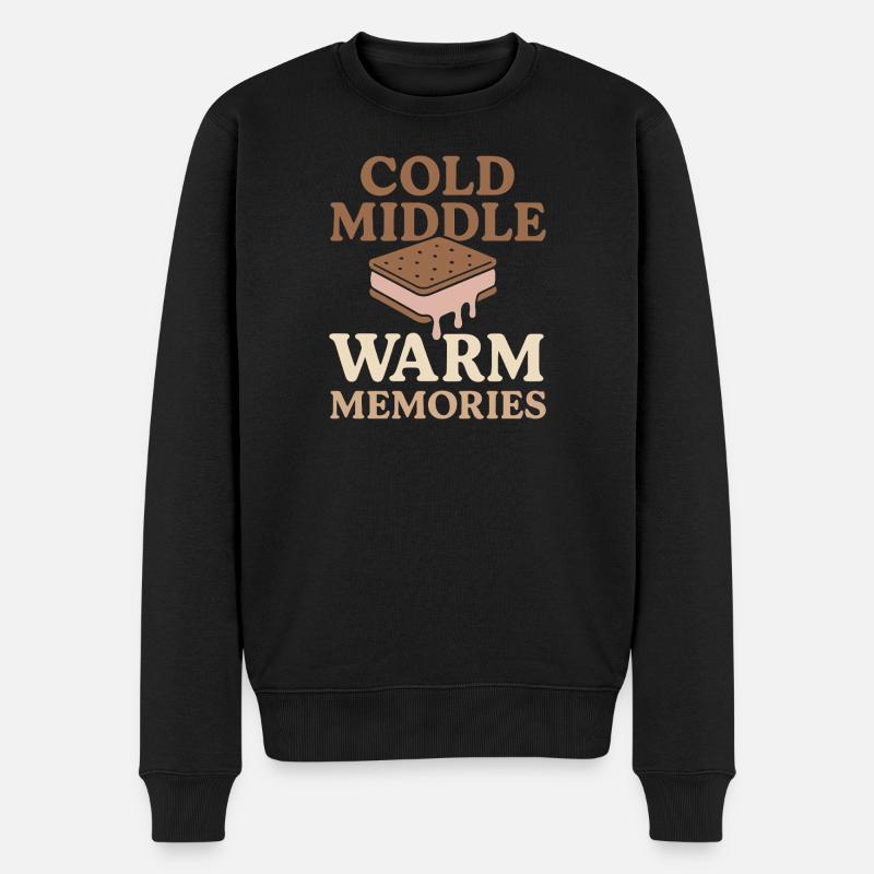 Eis-sandwich-liebhaber Sommerdessert - Männer Premium Bio Pullover - Schwarz