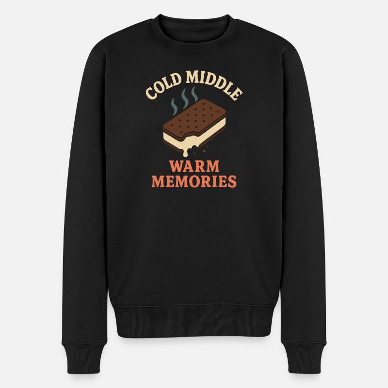 Eis-sandwich-liebhaber Sommerdessert - Männer Premium Bio Pullover - Schwarz
