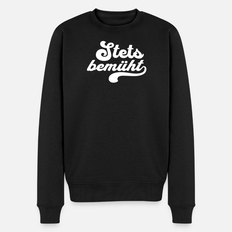 Stets Bemüht - Männer Premium Bio Pullover - Schwarz
