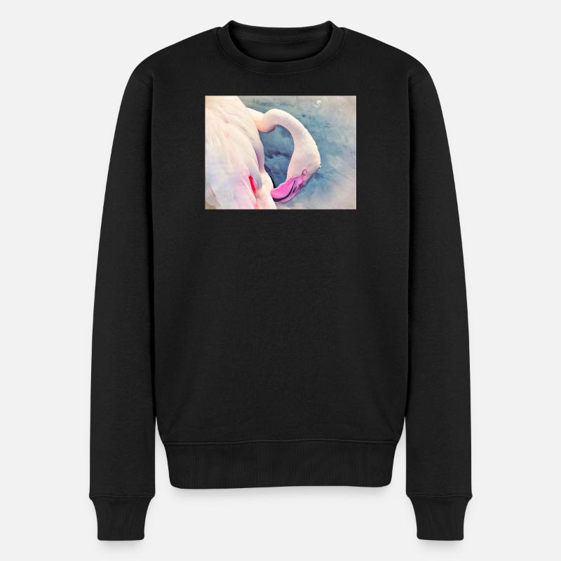 Flamingo - Männer Premium Bio Pullover - Schwarz