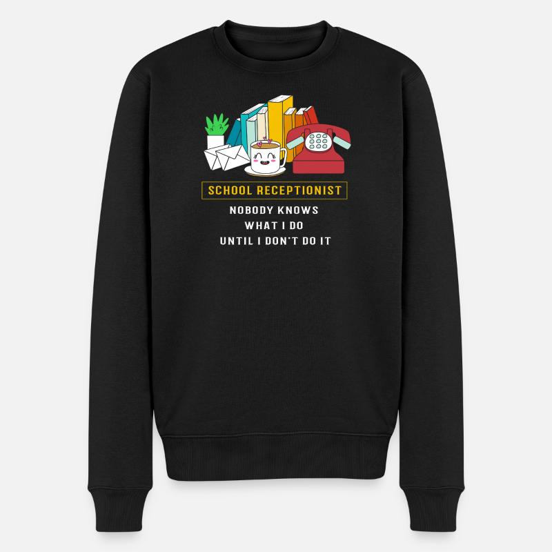 École des réceptionnistes - Pull Premium bio Homme - noir