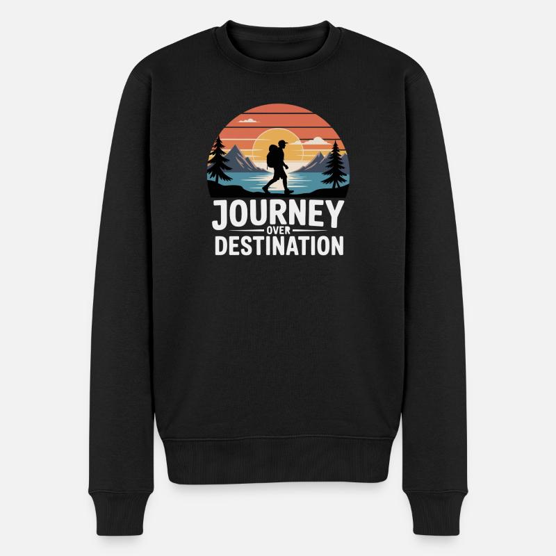 Randonnée Voyage sur Destination - Pull Premium bio Homme - noir
