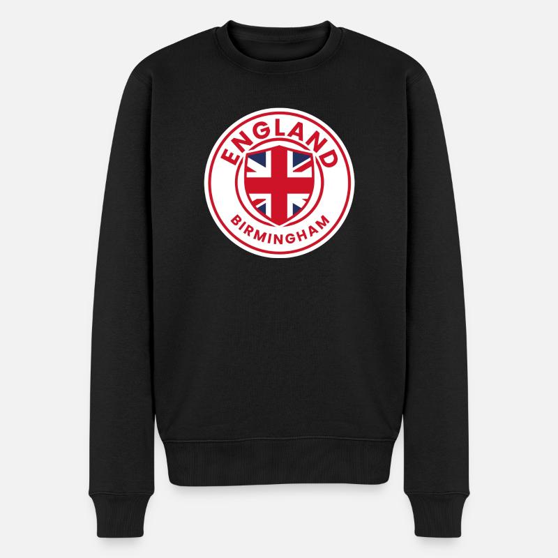 Britisches Abzeichen in Rot, Weiß, Blau - Männer Premium Bio Pullover - Schwarz