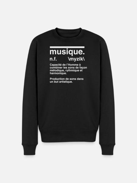 Music Definition Dictionary Style - Men's Premium Organic Jumper - black