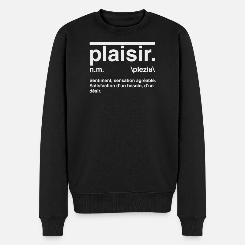Plaisir Définition Style Dictionnaire - Pull Premium bio Homme - noir
