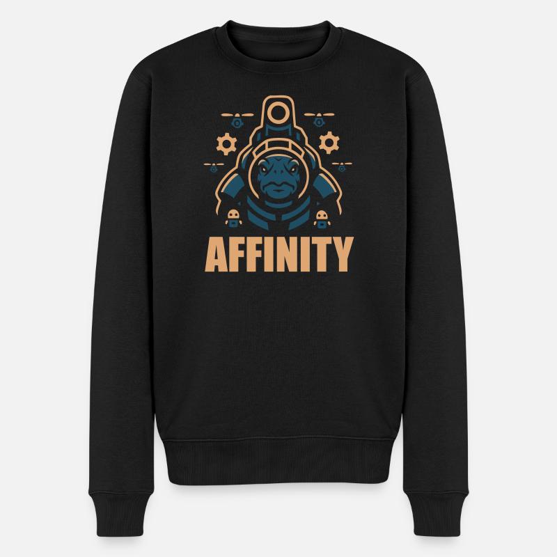 Affinity T-Shirt with Kappa - Männer Premium Bio Pullover - Schwarz