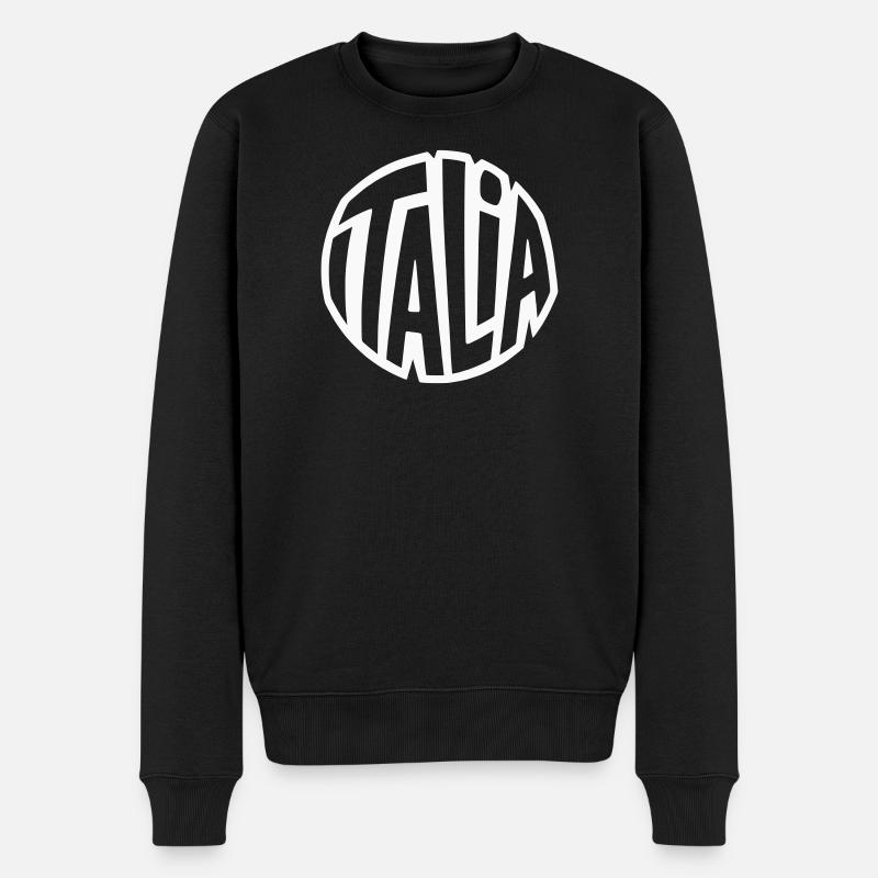 Italia Kreis Logo - Männer Premium Bio Pullover - Schwarz