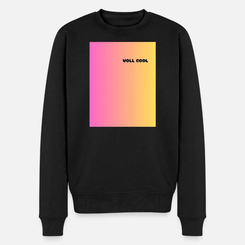 VOLL_COOL - Männer Premium Bio Pullover - Schwarz