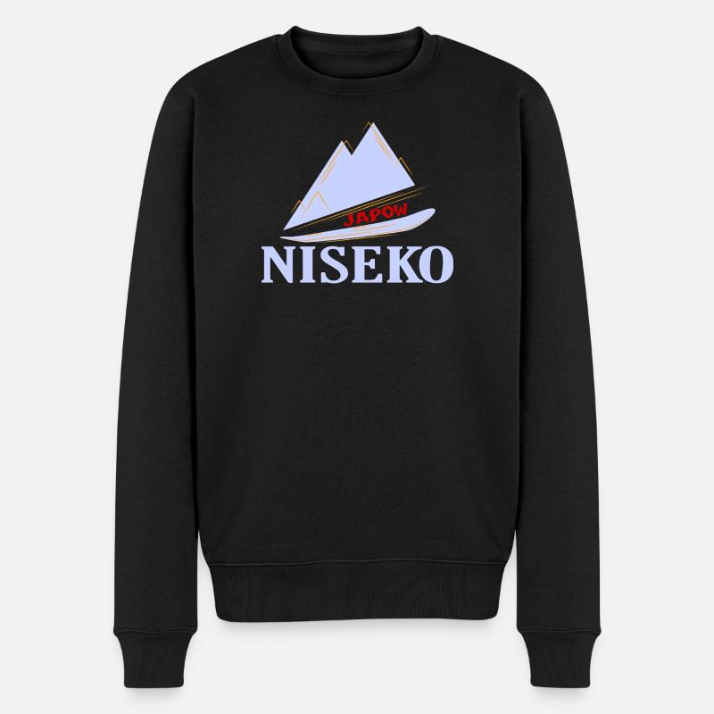 Ski, Snowboard, Niseko - Pull Premium bio Homme - noir