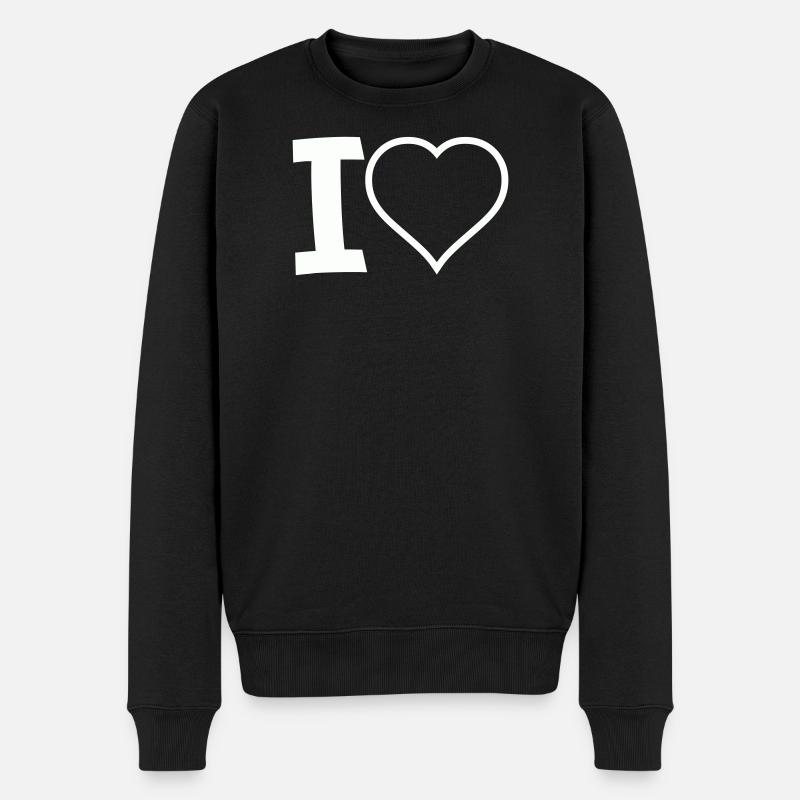 Je cœur - Pull Premium bio Homme - noir