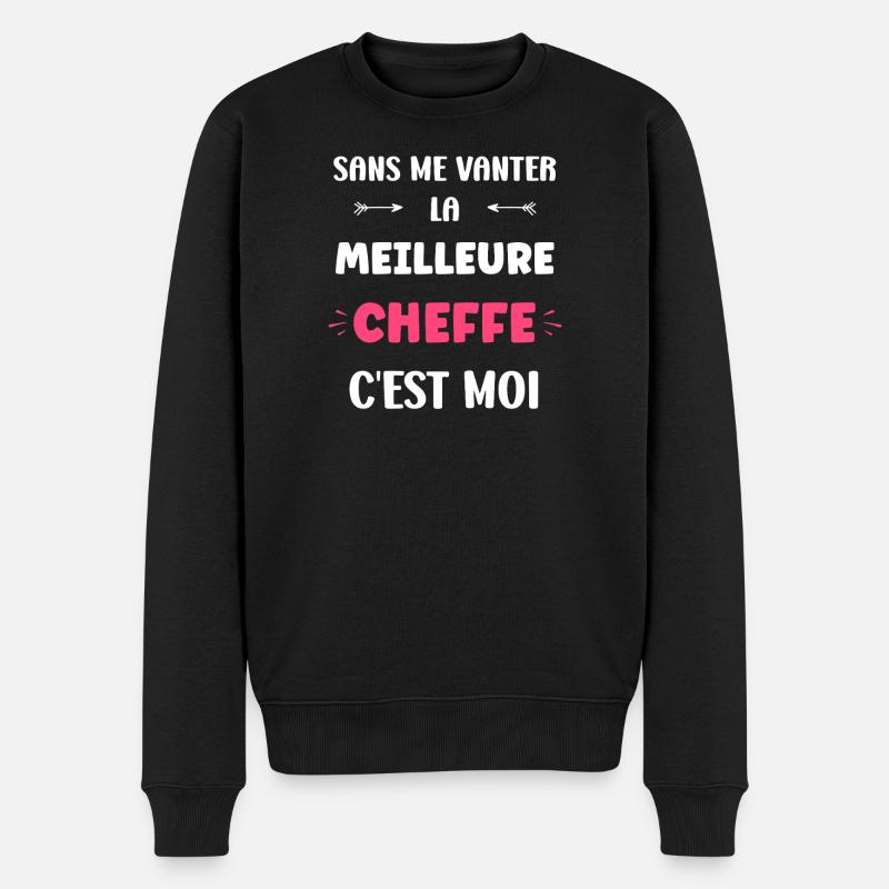 Kopf - Männer Premium Bio Pullover - Schwarz