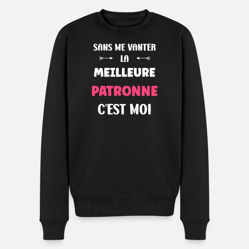 patronne - Pull Premium bio Homme - noir