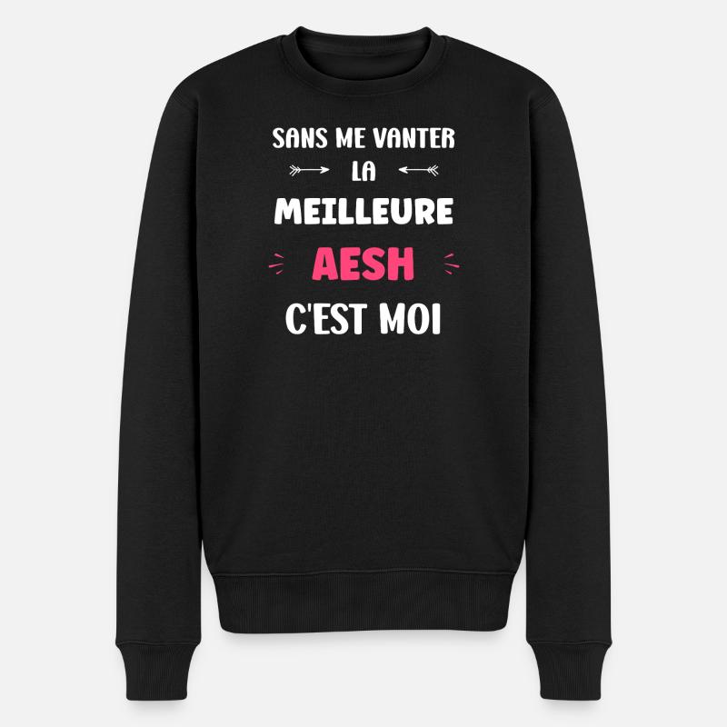 aesh - Pull Premium bio Homme - noir