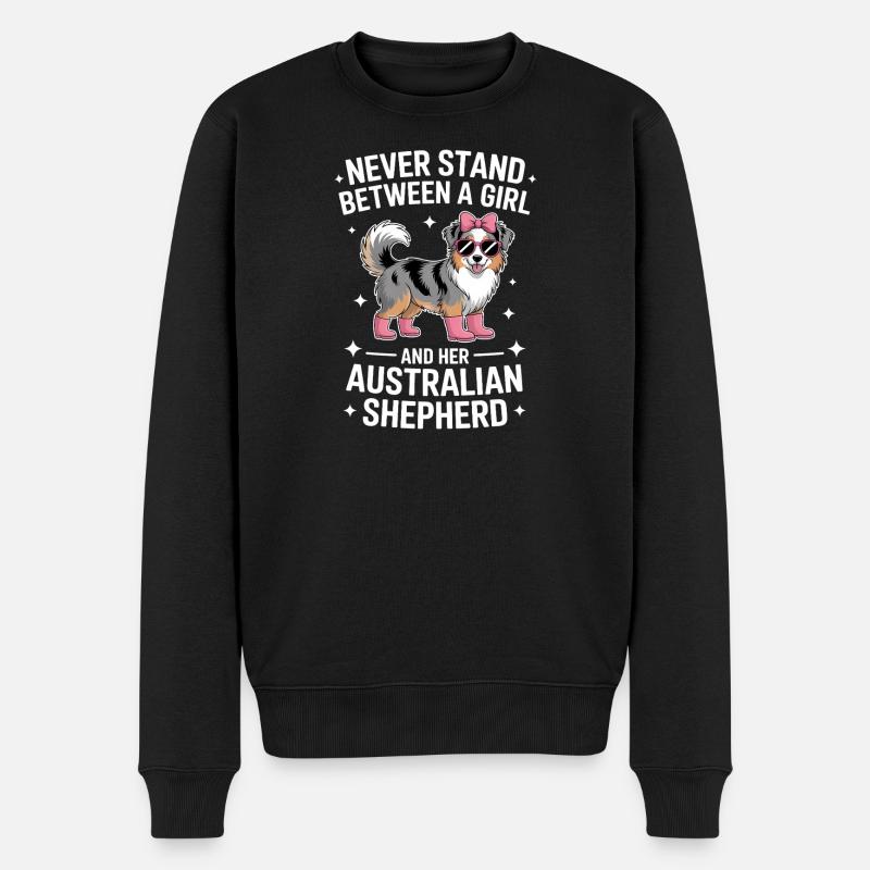 Australian Shepherd Saying Shepherd Gift - Men's Premium Organic Jumper - black