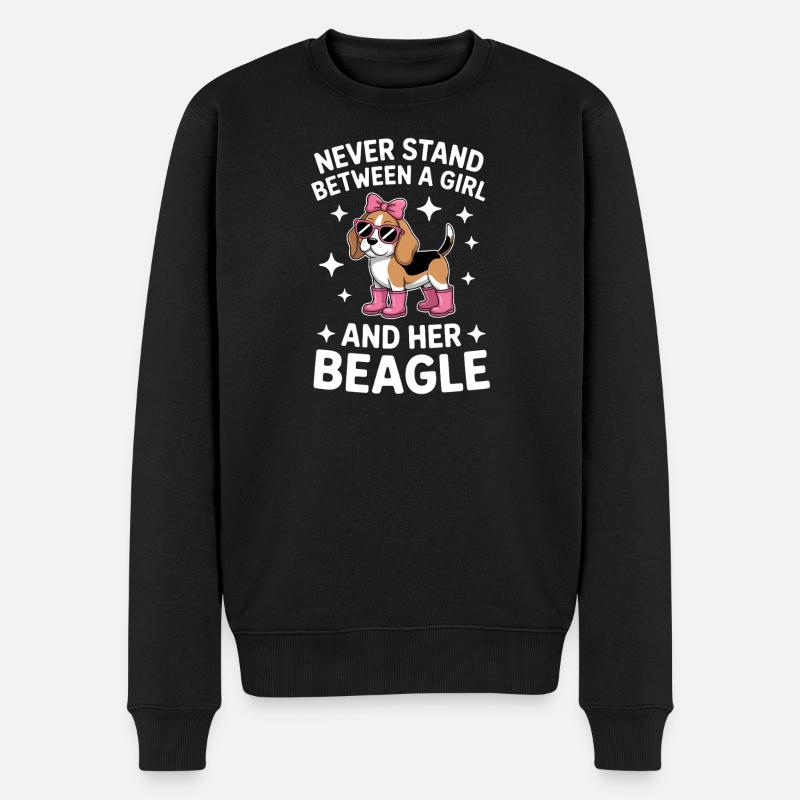 Beagle Sprüche Lustige Beagle Geschenk - Männer Premium Bio Pullover - Schwarz