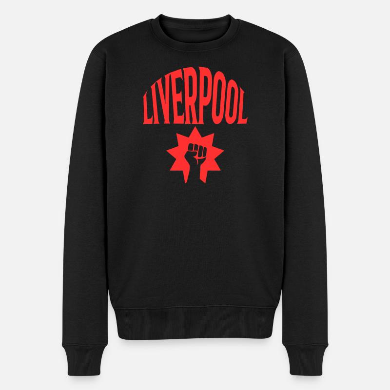 Liverpool - Männer Premium Bio Pullover - Schwarz