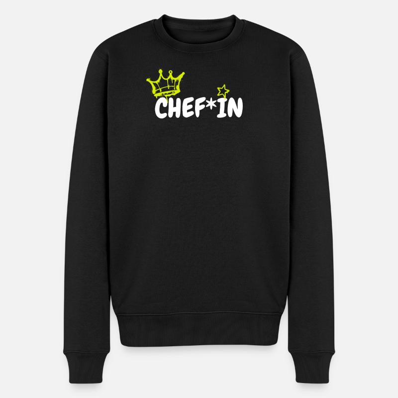 ChefIn  - Männer Premium Bio Pullover - Schwarz