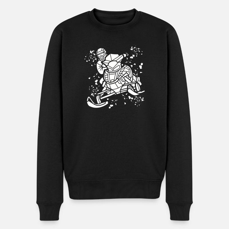 Skidoo Vibrant Schneemobil Abenteuer - Männer Premium Bio Pullover - Schwarz