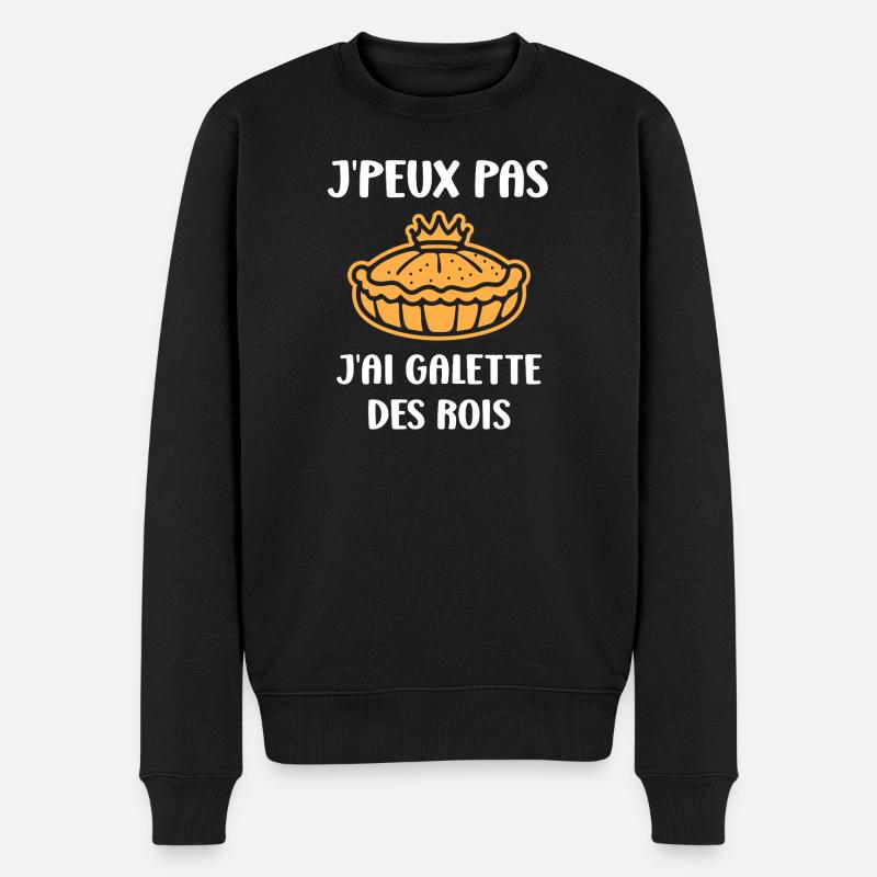 Humour galette des rois - Pull Premium bio Homme - noir
