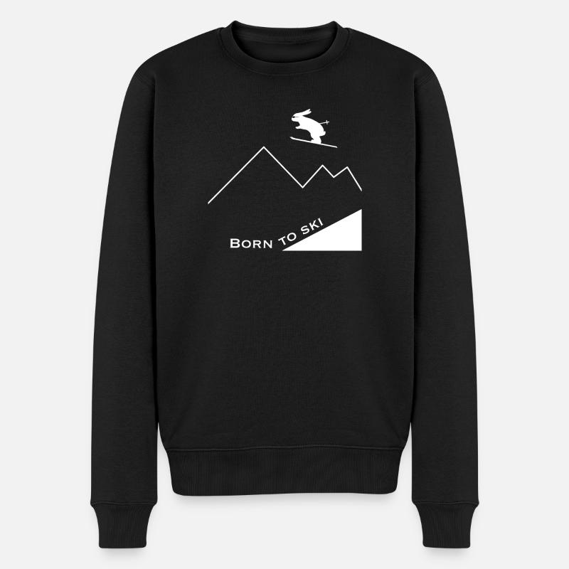 Born to ski - Pull Premium bio Homme - noir