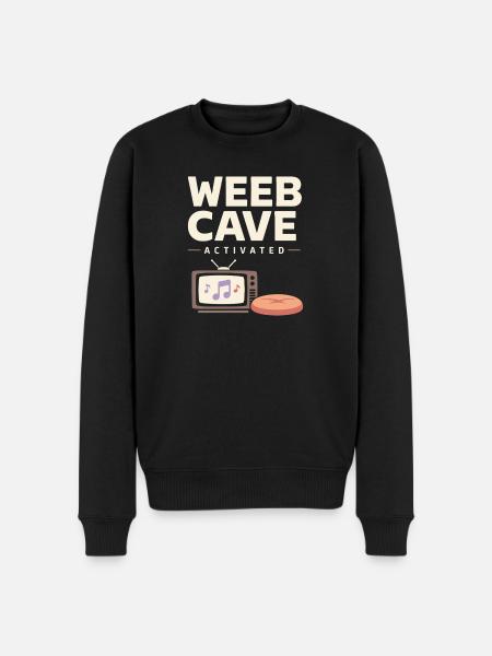 Anime-hausmensch Kuscheliger Weeb - Männer Premium Bio Pullover - Schwarz