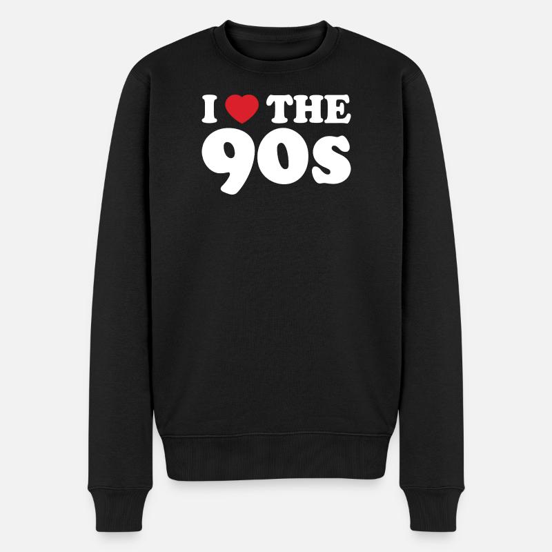 I Love the 90s - Pull Premium bio Homme - noir