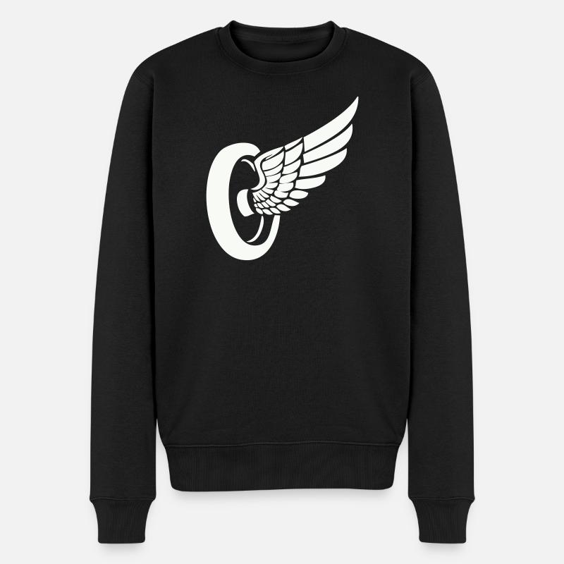 Reifen Flügel - Männer Premium Bio Pullover - Schwarz