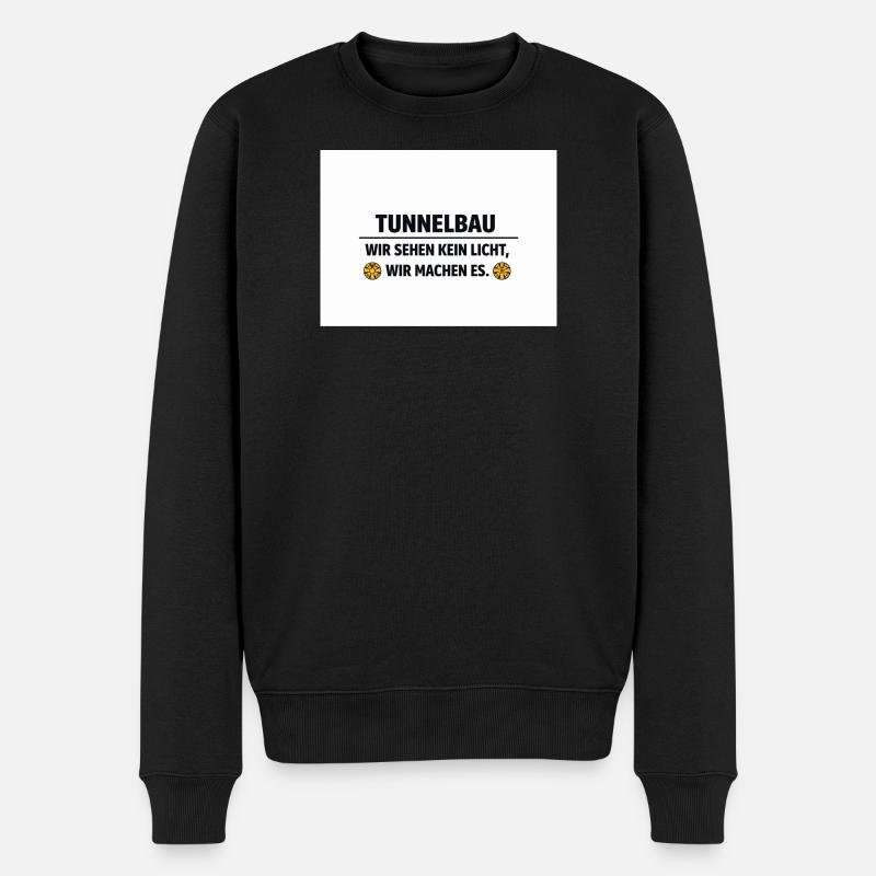 Tunnelbau Lichtmacher - Männer Premium Bio Pullover - Schwarz