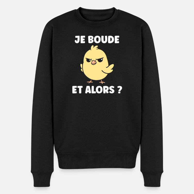 Ich schmolle, na und? - Männer Premium Bio Pullover - Schwarz