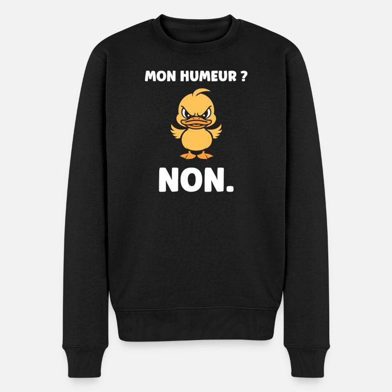 Sulky Duck No - Männer Premium Bio Pullover - Schwarz