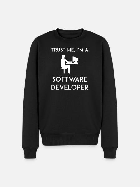 Trust Me I'm a Software Developer - Men's Premium Organic Jumper - black