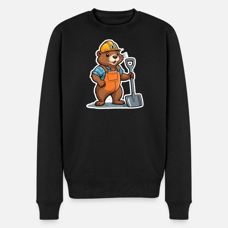 Chantiers de construction à Bieber - Pull Premium bio Homme - noir