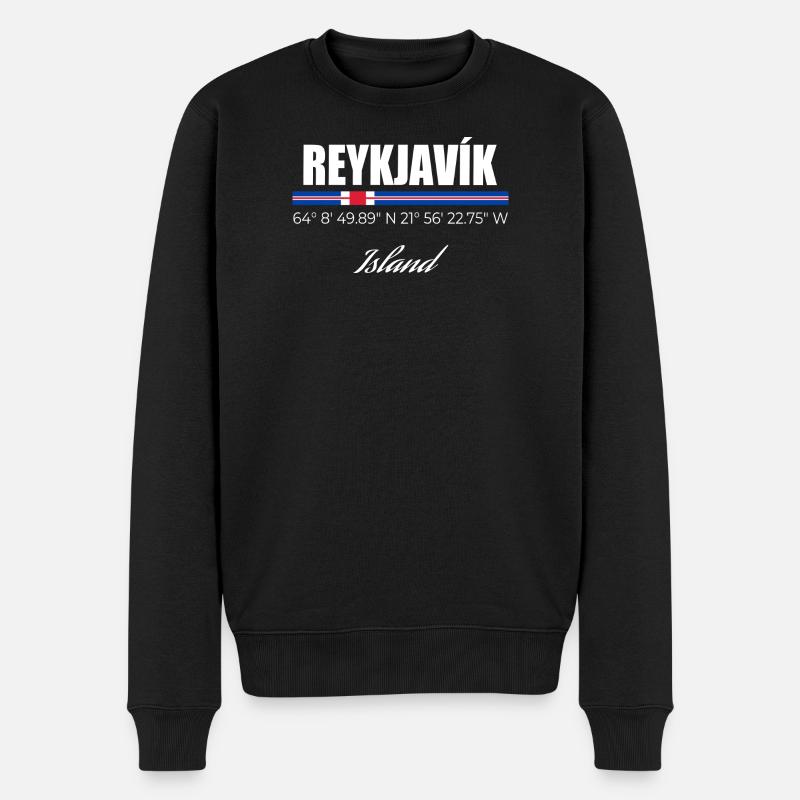 Reykjavik - Pull Premium bio Homme - noir