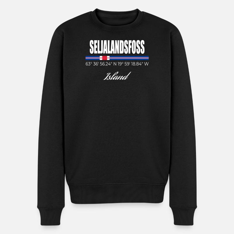 Seljalandsfoss - Pull Premium bio Homme - noir