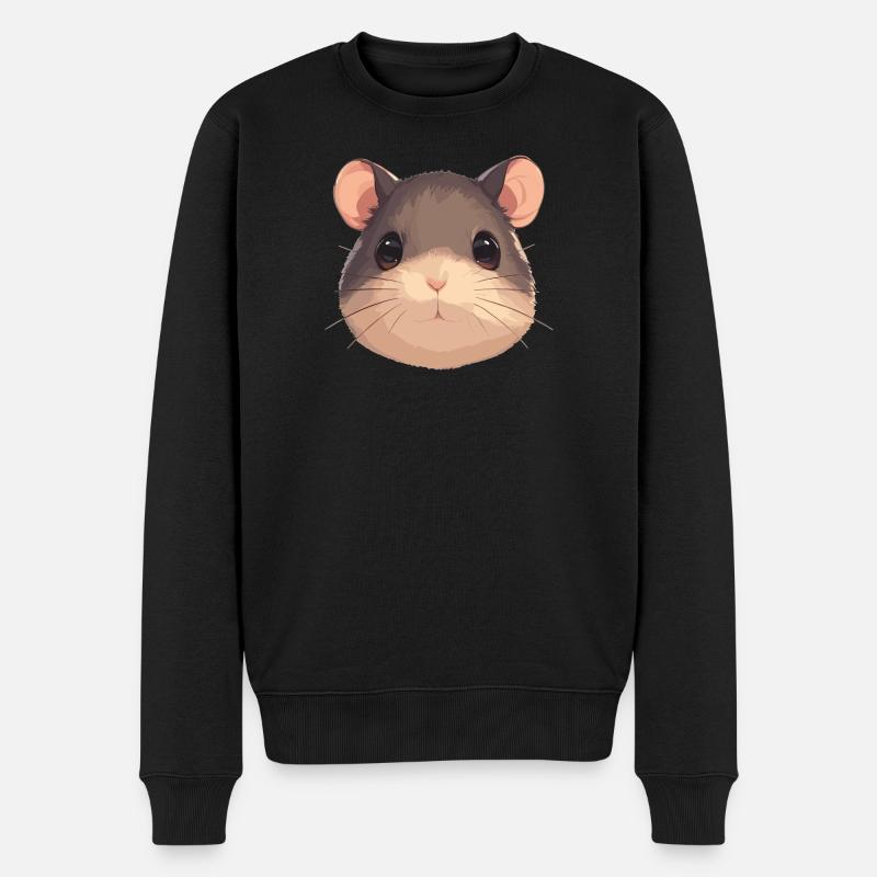 Ratten Ratte - Männer Premium Bio Pullover - Schwarz