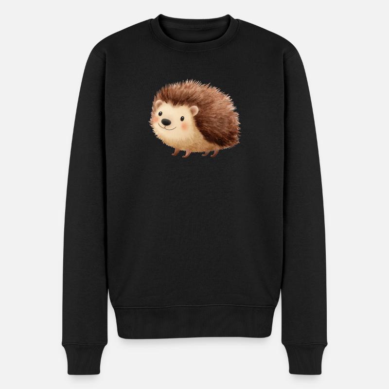 Hérisson mignon – Dessin Enfantin et Charmant - Pull Premium bio Homme - noir