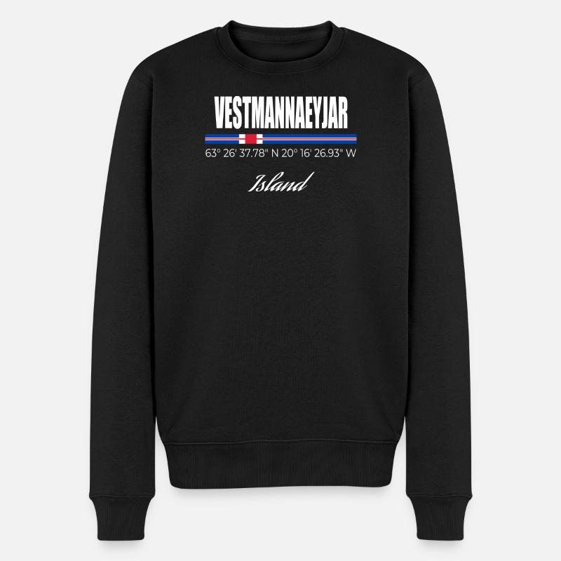 Vestmannaeyjar - Pull Premium bio Homme - noir