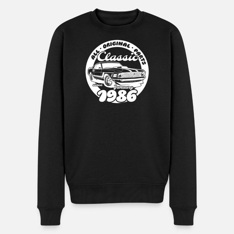 40e anniversaire - Classic Musclecar 01/1986 - Pull Premium bio Homme - noir