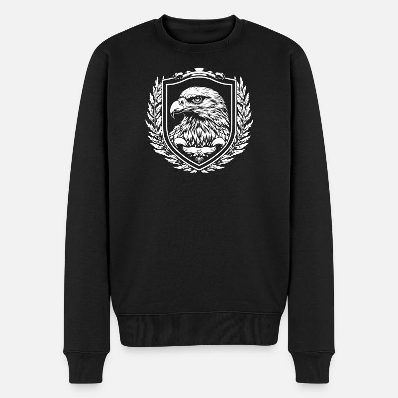 Bouclier de l’aigle laurier - Pull Premium bio Homme - noir