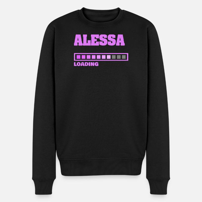 Alessa - Männer Premium Bio Pullover - Schwarz