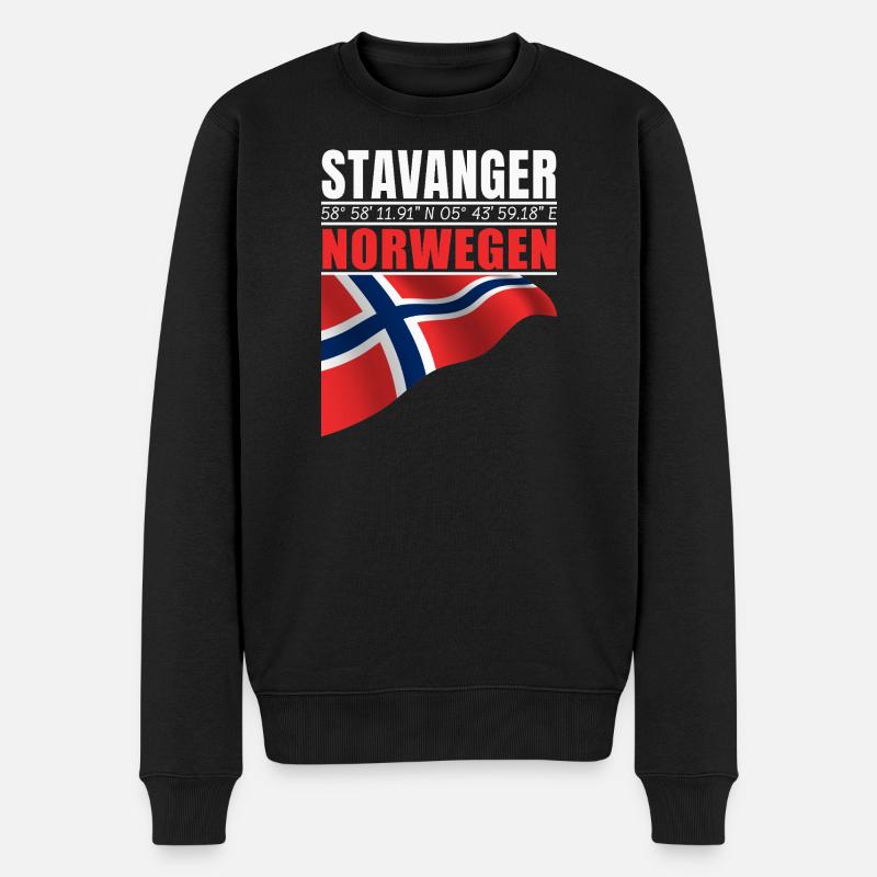 Stavanger - Männer Premium Bio Pullover - Schwarz