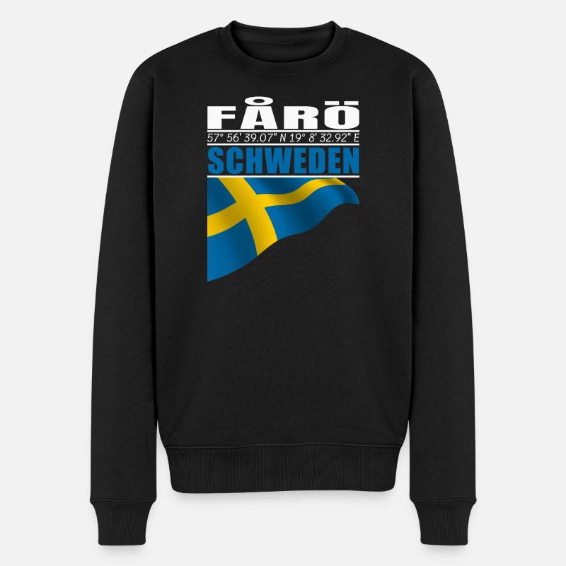 FÅRÖ - Männer Premium Bio Pullover - Schwarz