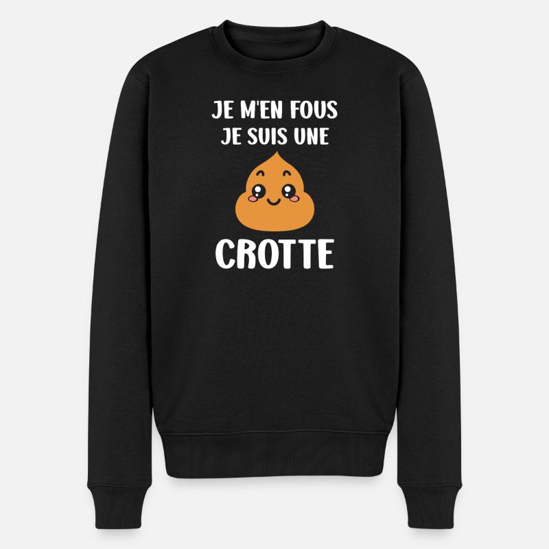 crotte - Pull Premium bio Homme - noir