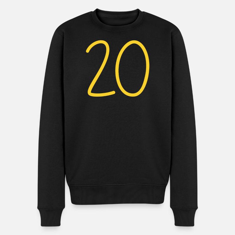 20 - Männer Premium Bio Pullover - Schwarz