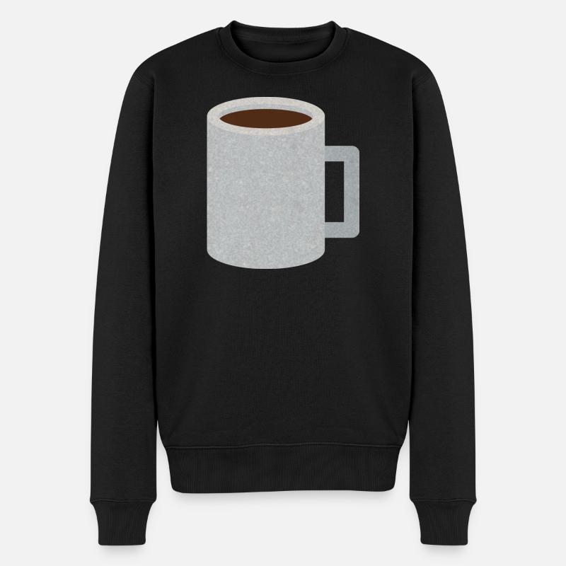 Stein-Speckle-Kaffeetasse - Männer Premium Bio Pullover - Schwarz