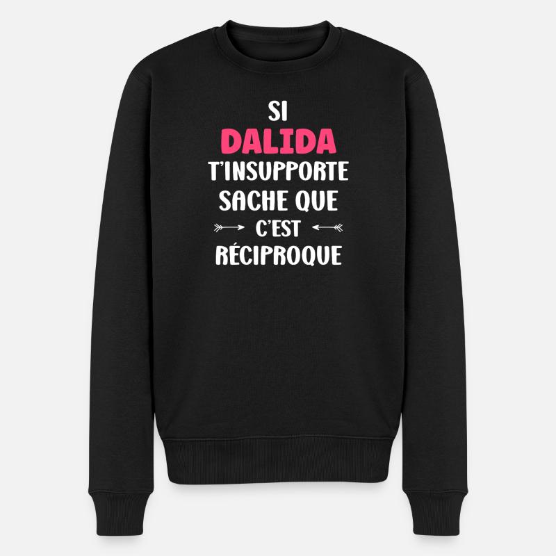 Dalida - Männer Premium Bio Pullover - Schwarz