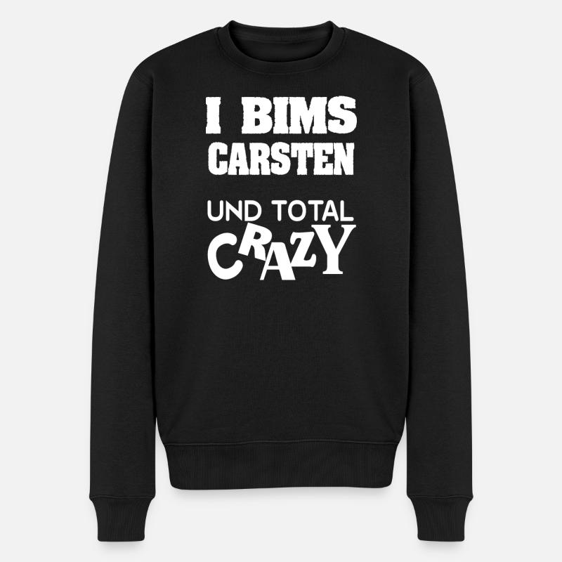Vorname Carsten - Männer Premium Bio Pullover - Schwarz