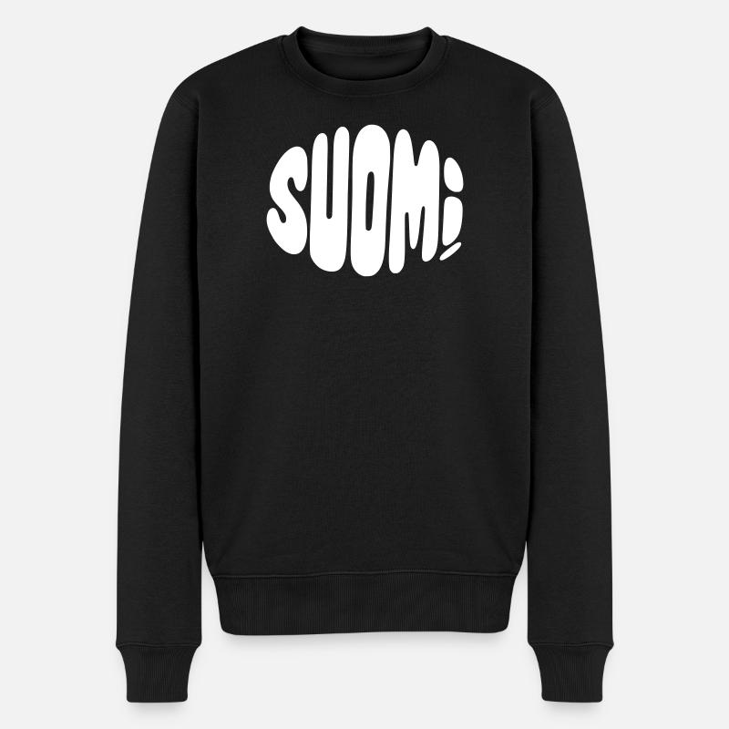Suomi - Lettrage Finlande - Pull Premium bio Homme - noir
